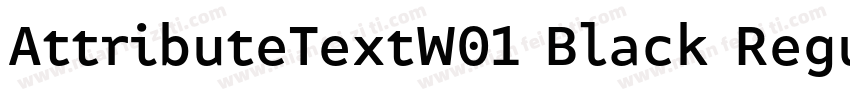 AttributeTextW01 Black Regular字体转换